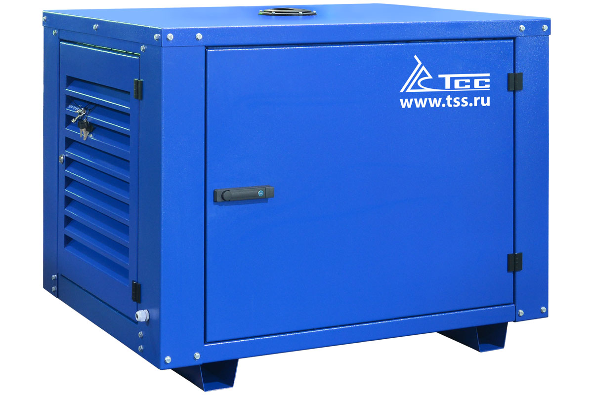 Генератор бензиновый TSS SGG 8000EH3NU в погодозащитном кожухе 7,8 кВт
